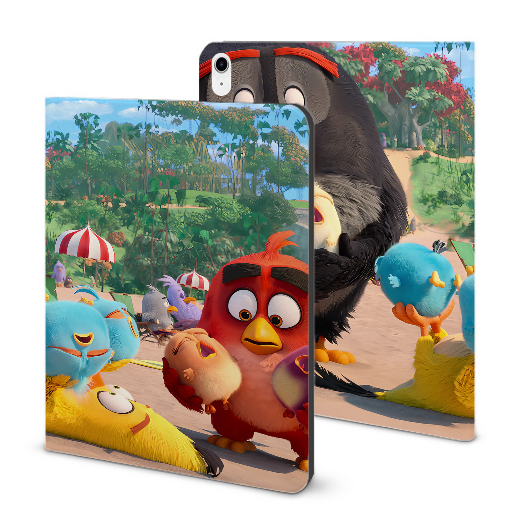 （画像用） Angry Birds アングリーバード IPad ケース ブック型 PUレザー TPU 耐衝撃 軽量 薄型 ペン収納なし 全面保護 IPad 各モデル対応